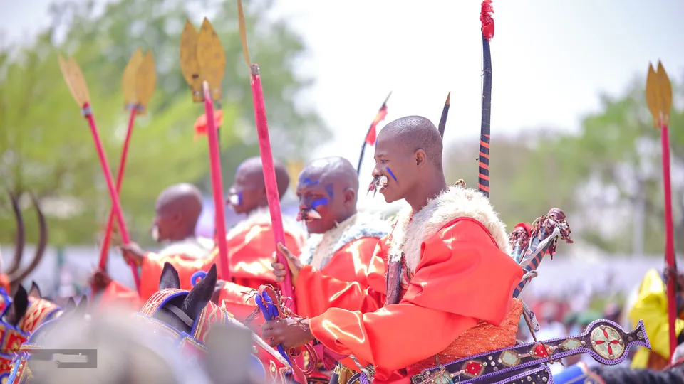 Traditional warriors at the Bauchi Durbar