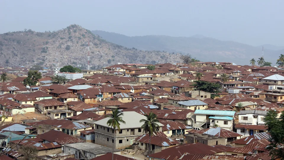 Okene town and surrounding hills